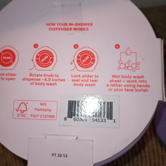 NEW Plus Body Wash Roll Dispenser + 5 Refill Pack Citrus + Neroli (Lot of 6) - Picture 8 of 8